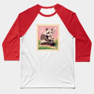 Mother Panda and Lovely Cub Moment Baseball T-Shirt